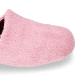 Zapatilla casa niños tipo zueco en lona tipo lana para Otoño.