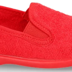 Zapatilla casa niño tipo Kung Fu con elásticos en toalla.