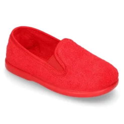 Zapatilla casa niño tipo Kung Fu con elásticos en toalla.