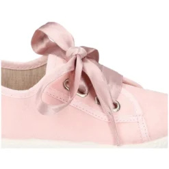 Zapatilla MODA niña en lona serratex con lazos.