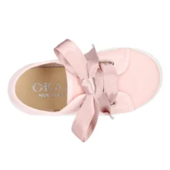 Zapatilla MODA niña en lona serratex con lazos.