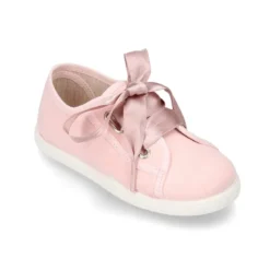 Zapatilla MODA niña en lona serratex con lazos.