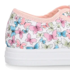 Zapatilla niñas en lona algodón con MARIPOSAS.
