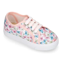Zapatilla niñas en lona algodón con MARIPOSAS.