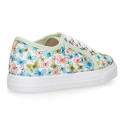 Zapatilla niñas en lona algodón con MARIPOSAS.