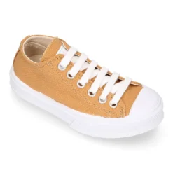 Zapatilla niños CASUAL OKAA con puntera y cordones en color CUERO.