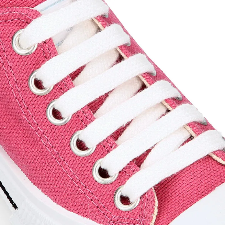 Zapatilla niños CASUAL OKAA con puntera y cordones en color Rosa Francés.
