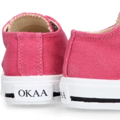Zapatilla niños CASUAL OKAA con puntera y cordones en color Rosa Francés.