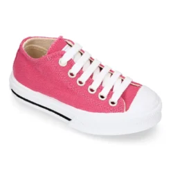 Zapatilla niños CASUAL OKAA con puntera y cordones en color Rosa Francés.