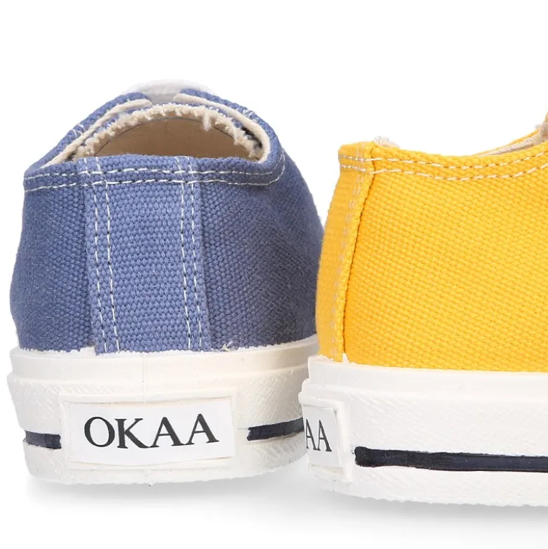 Zapatilla niños CASUAL OKAA con puntera y cordones en colores de moda.
