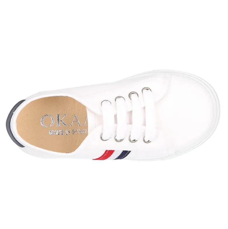 Zapatilla niños con cordones en lona algodón con diseño BANDERA.