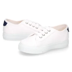 Zapatilla niños con cordones en lona algodón con diseño BANDERA.
