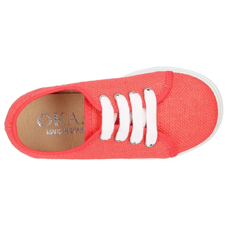 Zapatilla niños con cordones en LINO.