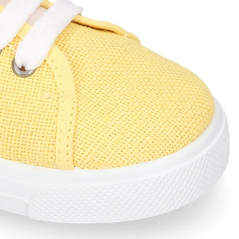 Zapatilla niños con cordones en LINO.