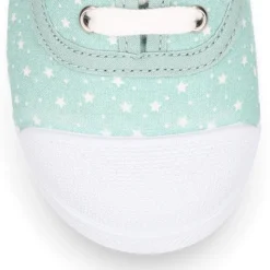 Zapatilla niños con cordones y puntera en lona con ESTRELLAS.