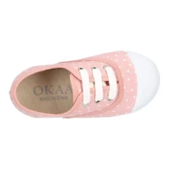 Zapatilla niños con cordones y puntera en lona con ESTRELLAS.