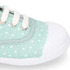Zapatilla niños con cordones y puntera en lona con ESTRELLAS.