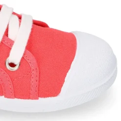 Zapatilla niños con cordones y puntera en lona ALGODÓN.