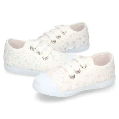 Zapatilla niños con puntera y cordones en lona ASTRO.