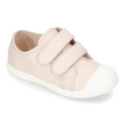 Zapatilla niños con puntera y sin cordones en lona algodón.