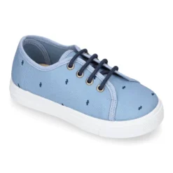 Zapatilla niños en ALGODÓN FANTASÍA para vestir con cordones.