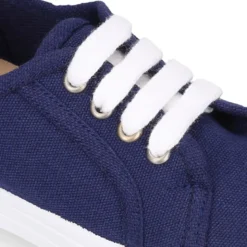 Zapatilla niños en ALGODÓN RECICLADO para vestir con cordones.