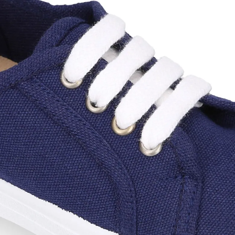 Zapatilla niños en ALGODÓN RECICLADO para vestir con cordones.