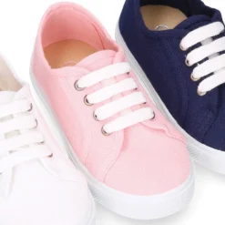 Zapatilla niños en ALGODÓN RECICLADO para vestir con cordones.