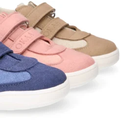 Zapatilla niños en lona canvas respetuoso de Okaa Flex casual.