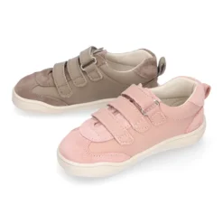 Zapatilla niños en piel modelo respetuoso Okaa Flex casual.