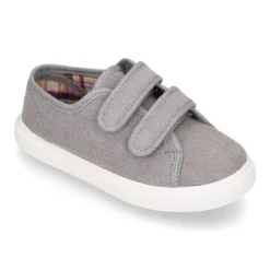 Zapatilla niño sin cordones en lona algodón LAVADA.