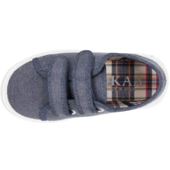 Zapatilla niño sin cordones en lona algodón LAVADA.