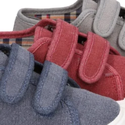 Zapatilla niño sin cordones en lona algodón LAVADA.