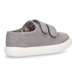 Zapatilla niño sin cordones en lona algodón LAVADA.