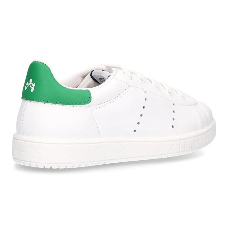 Zapatilla niños Moda con cordones en piel.