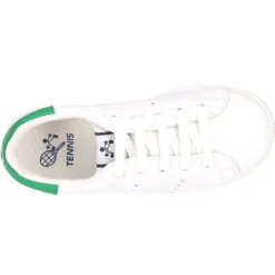 Zapatilla niños Moda con cordones en piel.