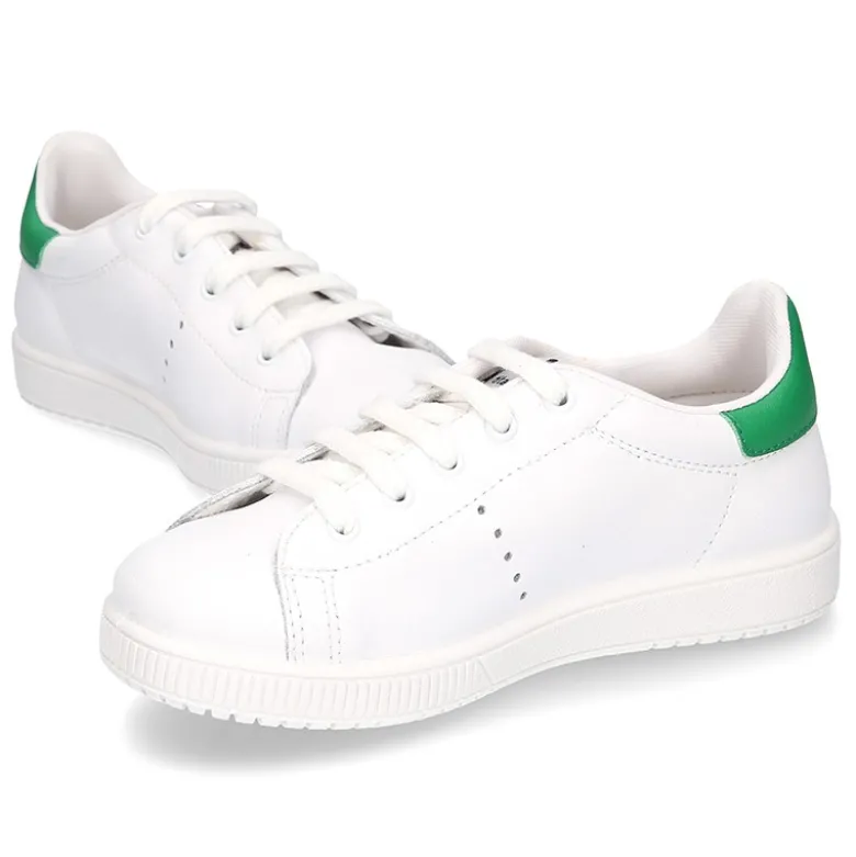 Zapatilla niños Moda con cordones en piel.