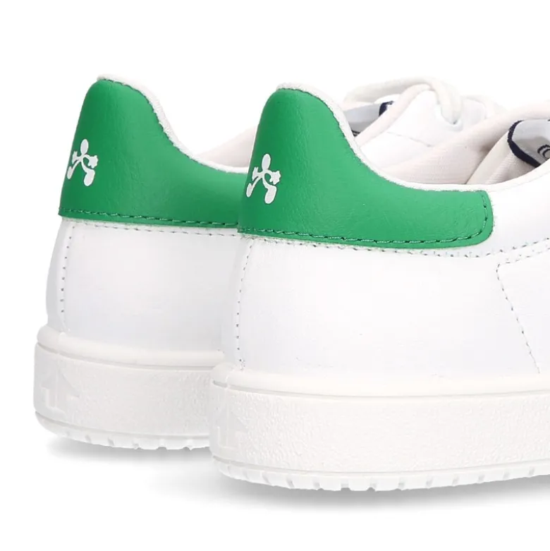 Zapatilla niños Moda con cordones en piel.