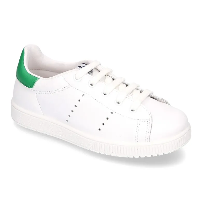 Zapatilla niños Moda con cordones en piel.
