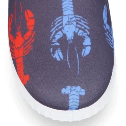 Zapatilla niños NEOPRENO con diseño con LANGOSTAS para playa y piscina.