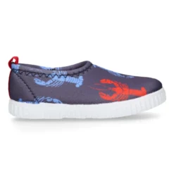 Zapatilla niños NEOPRENO con diseño con LANGOSTAS para playa y piscina.