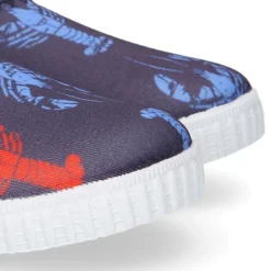 Zapatilla niños NEOPRENO con diseño con LANGOSTAS para playa y piscina.
