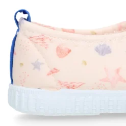 Zapatilla niños NEOPRENO con diseño con CONCHAS para playa y piscina.