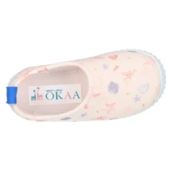Zapatilla niños NEOPRENO con diseño con CONCHAS para playa y piscina.