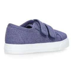 Zapatilla niños sin cordones en lona ALGODÓN RECY para vestir.