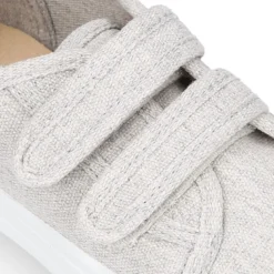 Zapatilla niños sin cordones en lona ALGODÓN RECY para vestir.