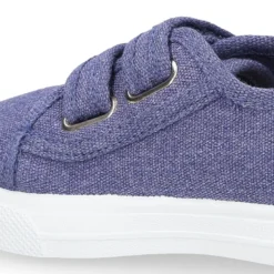Zapatilla niños sin cordones en lona ALGODÓN RECY para vestir.