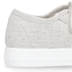 Zapatilla niños sin cordones en lona ALGODÓN RECY para vestir.