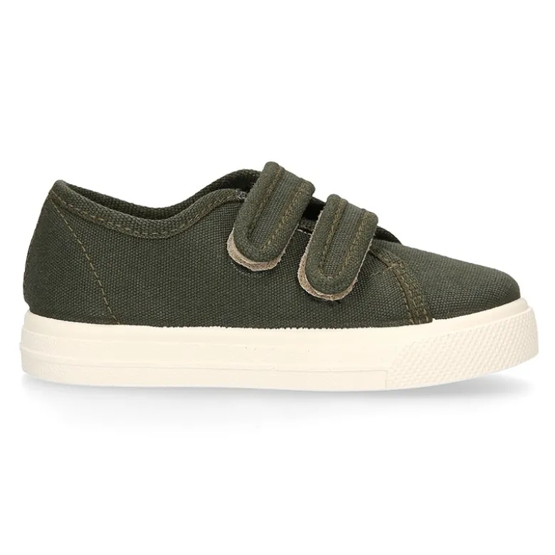 Zapatilla niños sin cordones en lona ALGODÓN RECY en colores de moda.