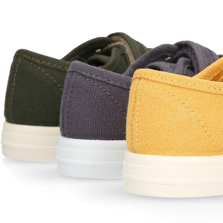 Zapatilla niños sin cordones en lona ALGODÓN RECY en colores de moda.